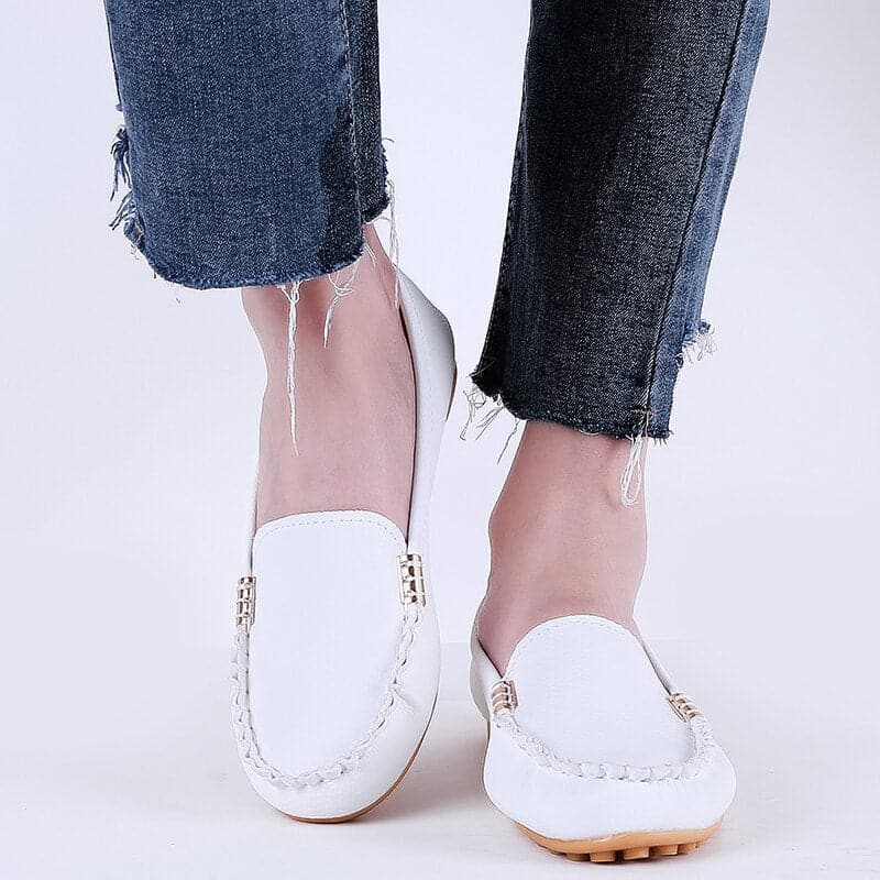 Women's Slip On Flat Shoes Blue Denim Comfort Loafers - Nocini