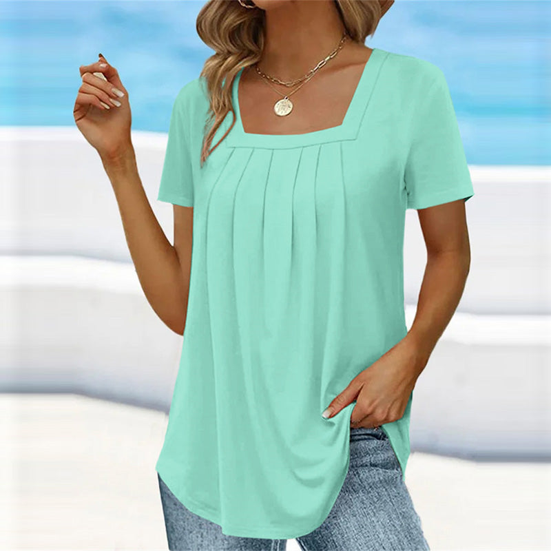 Elegant Ladies' Ruffled Front Blouse