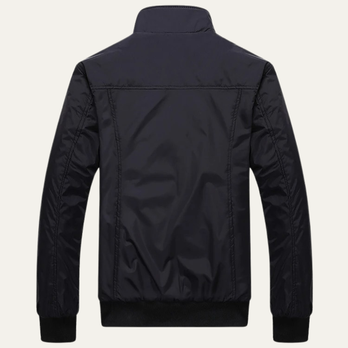 Slim Fit Men's Bomber Jacket with Stand Collar