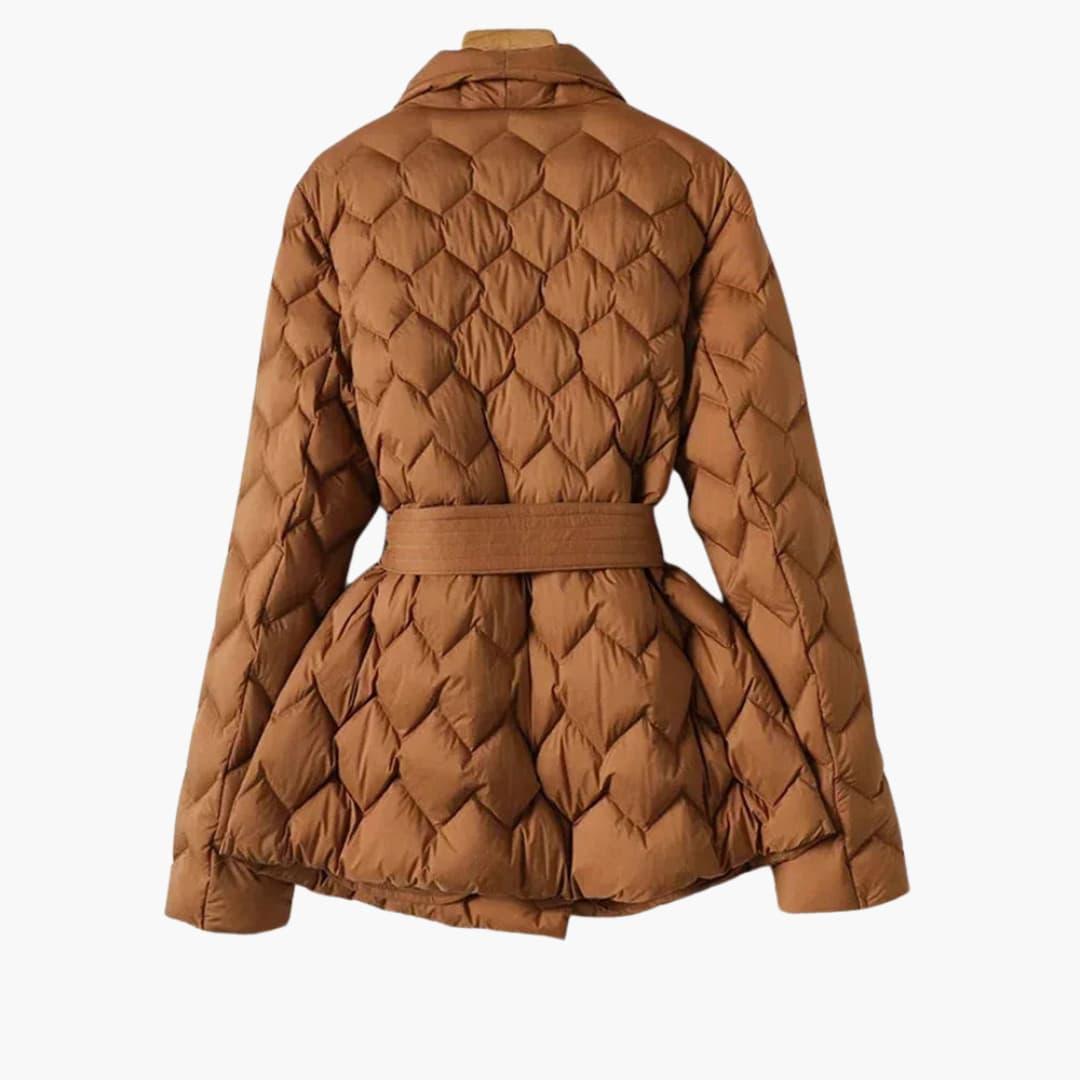 Warm Ladies Parka Coat with Belt