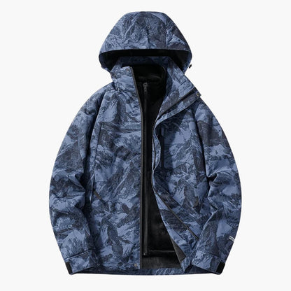 Waterproof Ski Parka with Hood and Zip Pockets
