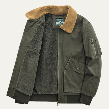 Cozy Men's Fleece Lined Bomber Jacket