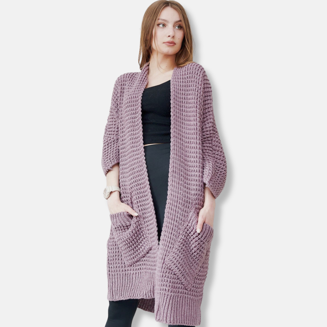 Women's Oversized Open Front Knit Coat