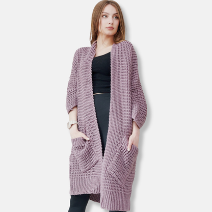 Women's Oversized Open Front Knit Coat