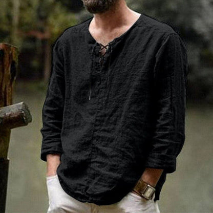 Casual Linen Blend Shirt for Men