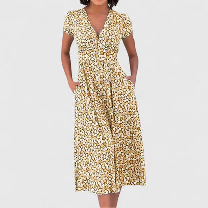 Elegant Casual Midi Dress in Comfortable Material