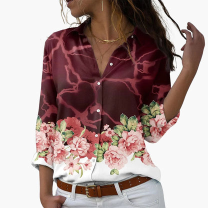 Women's Floral Blouse - Lightweight Summer Top