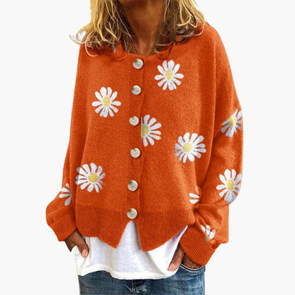 Ladies Floral Long Sleeve Sweater