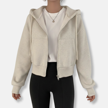 Casual Women's Zip Up Hoodie with Pockets