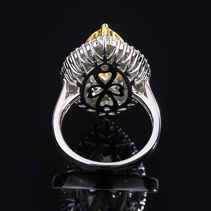 Sparkling Diamond Engagement Ring, Sterling Silver CZ Stone