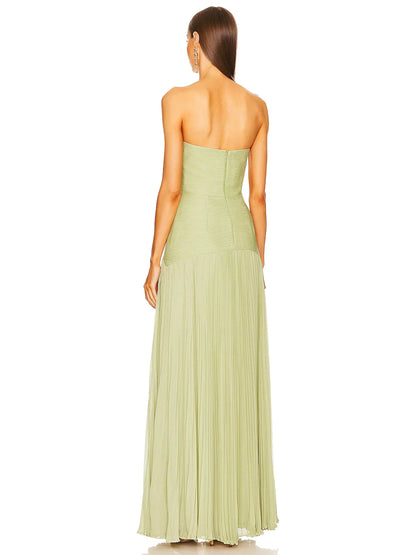 Red Off The Shoulder Flowy Evening Dress