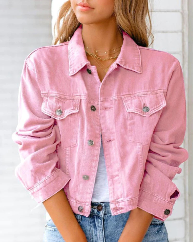 Trendy Blue Jeans Jacket