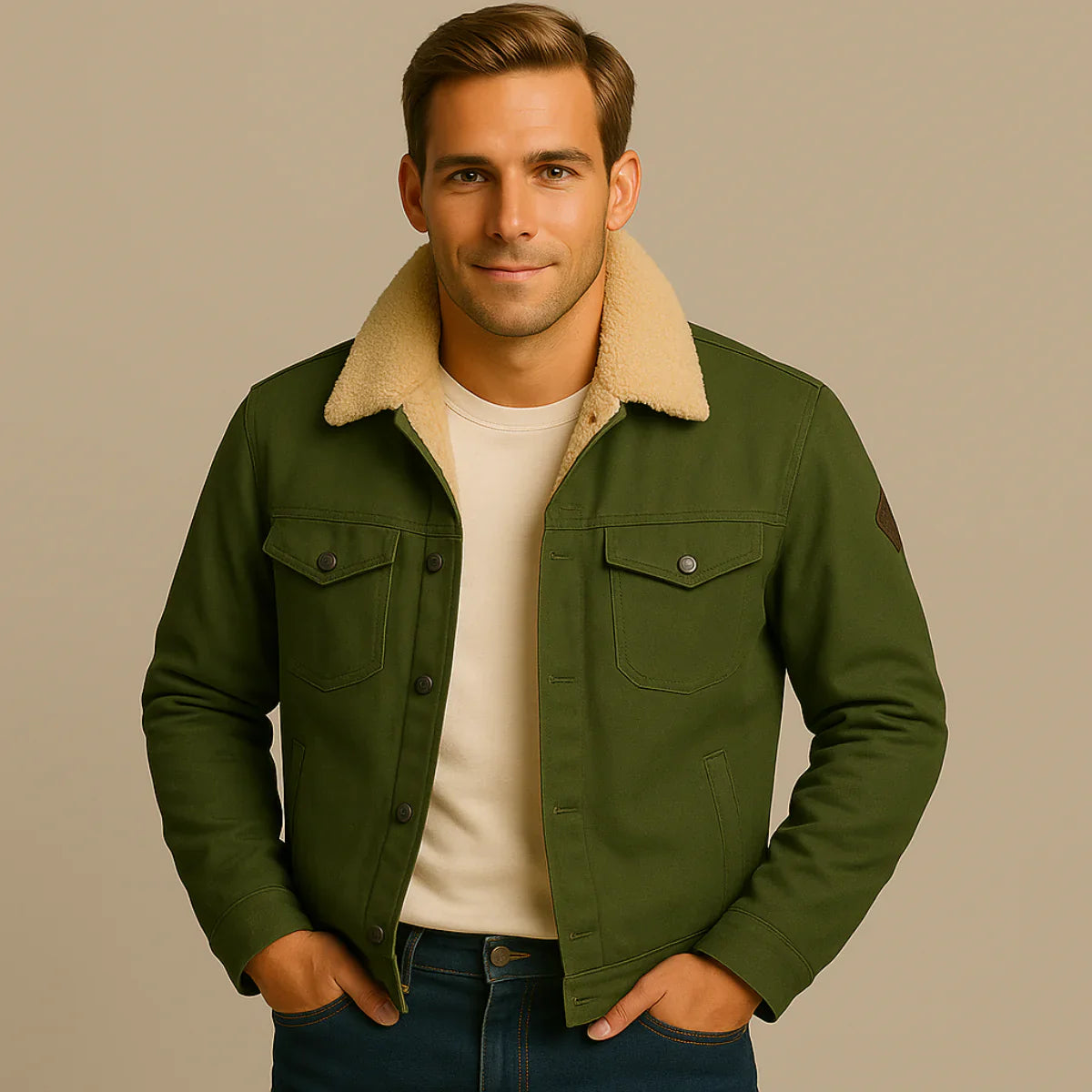 Waterproof Men's Fleece Jacket - Warm Outdoor Coat