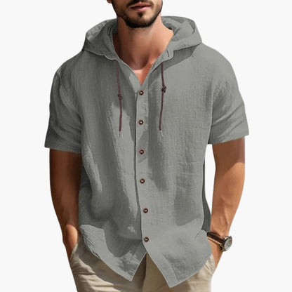 Casual Summer Hoodie Short Sleeve Shirt