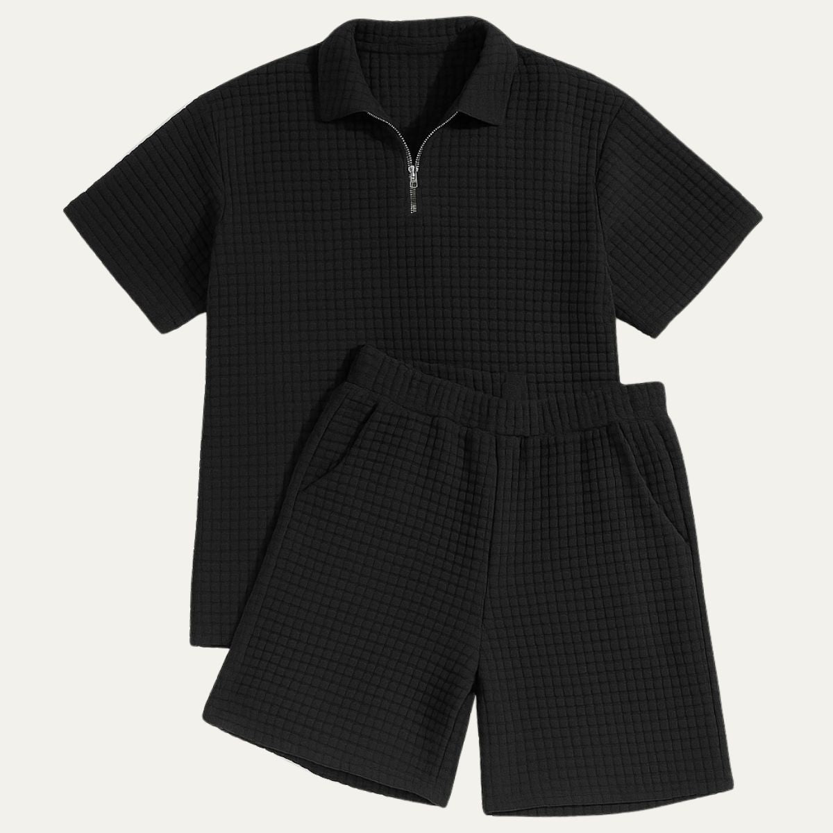 Casual Polo Shirt and Shorts Set for Men