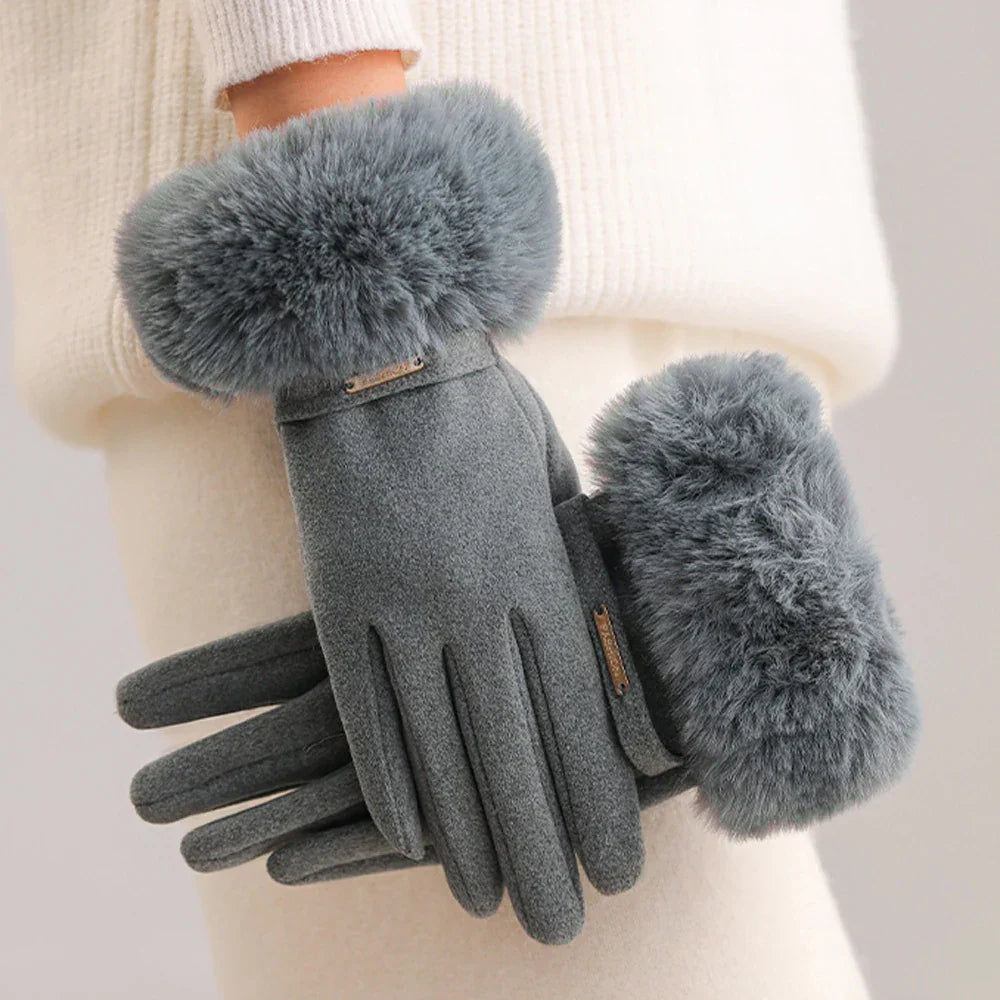 Luxurious Fur Lined Winter Gloves