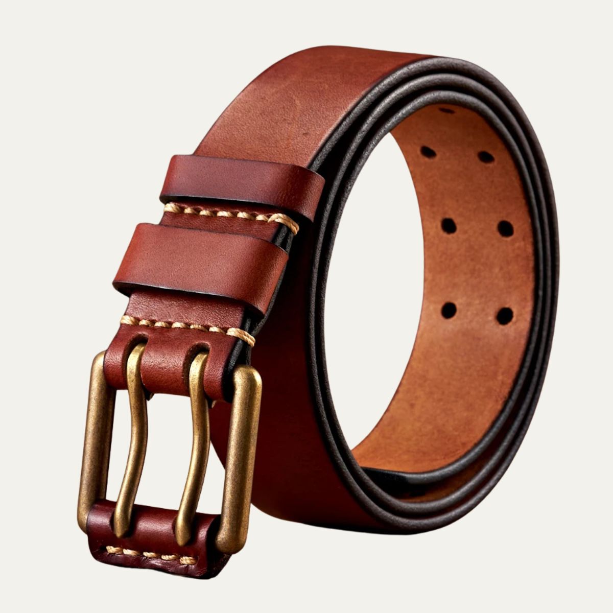 Classic Double Pin Leather Belt