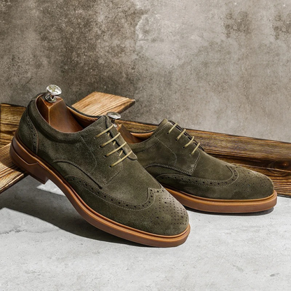 Luxury Suede Mens Dress Shoes - Elegant Casual Footwear