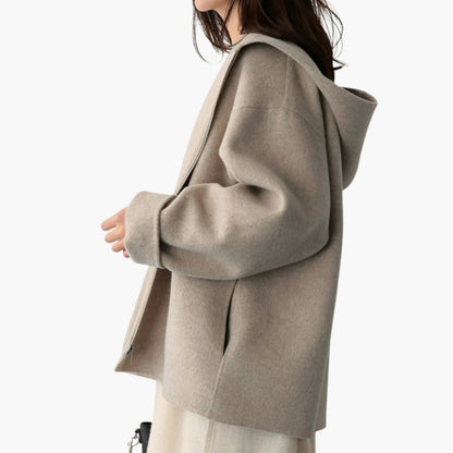 Waterproof Hooded Women's Parka Jacket with Pockets