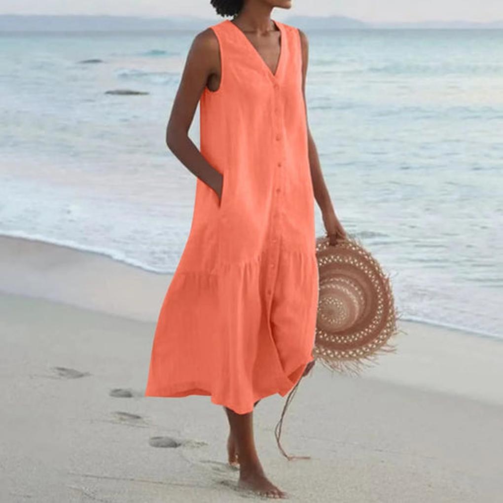 Classic V-Neck Dress for Women