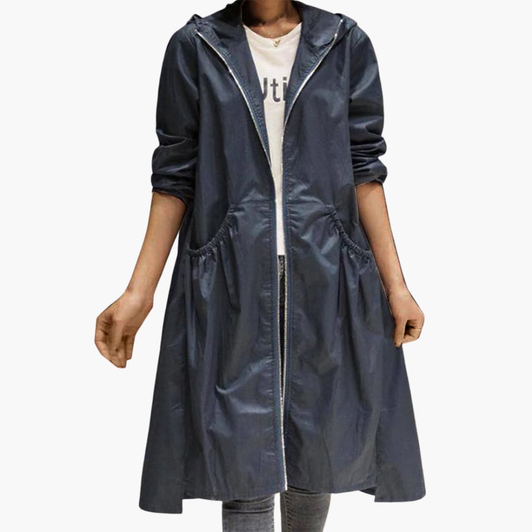 Ladies Waterproof Parka Jacket with Zip