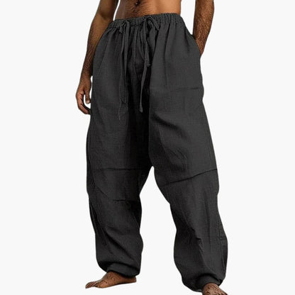Loose Fit Casual Mens Drawstring Pants