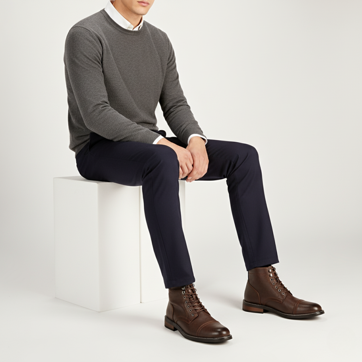 Tough Leather Men's Ankle Boots