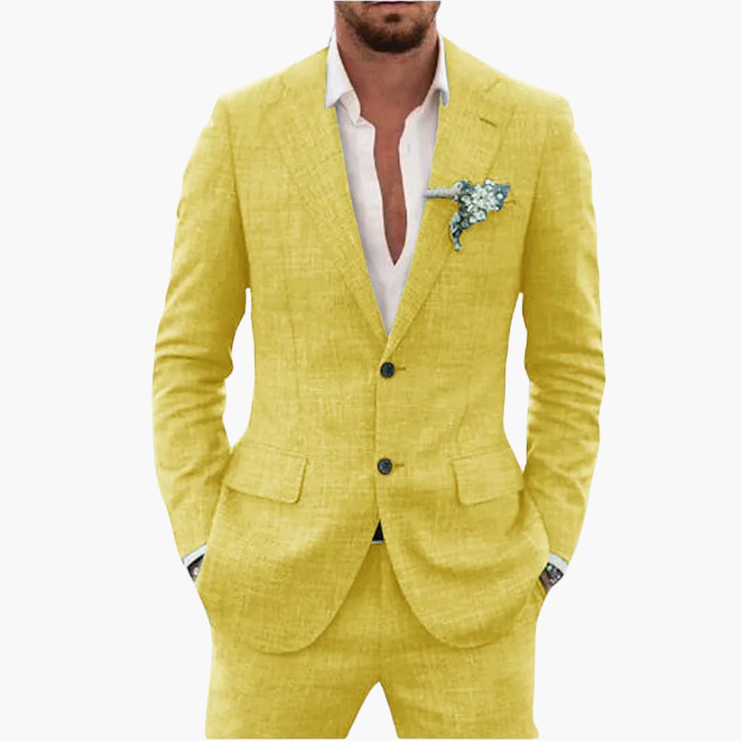 Classic Two Button Mens Suit Jacket Pants
