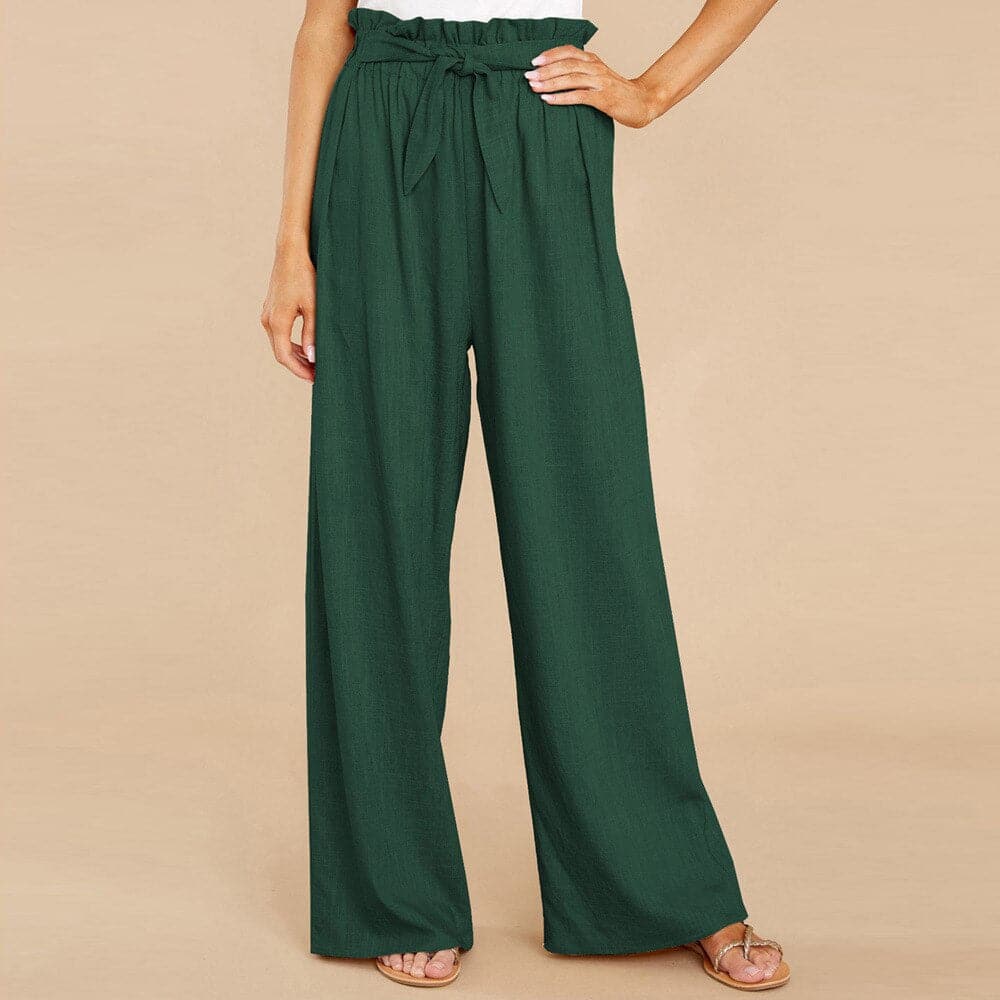 Comfy Women's Wide Leg Pants with Elastic Waistband