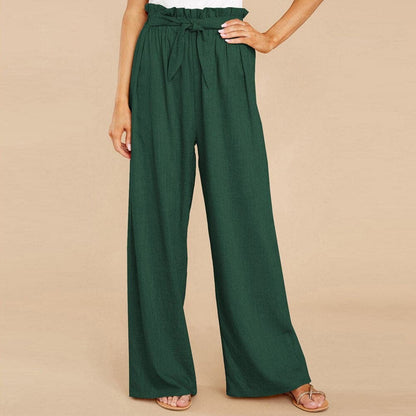 Comfy Women's Wide Leg Pants with Elastic Waistband