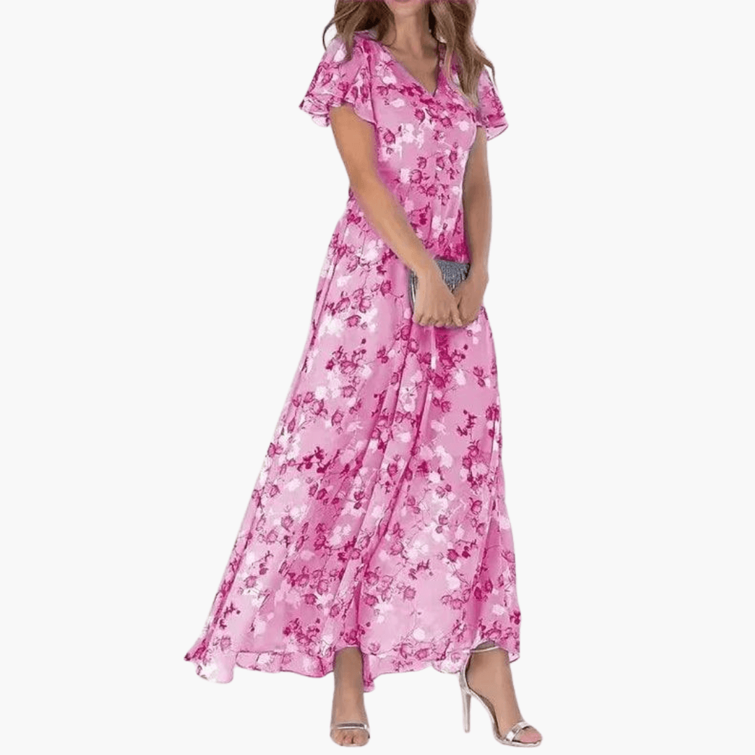 Lovely Women's Floral Sundress Lightweight and Breathable