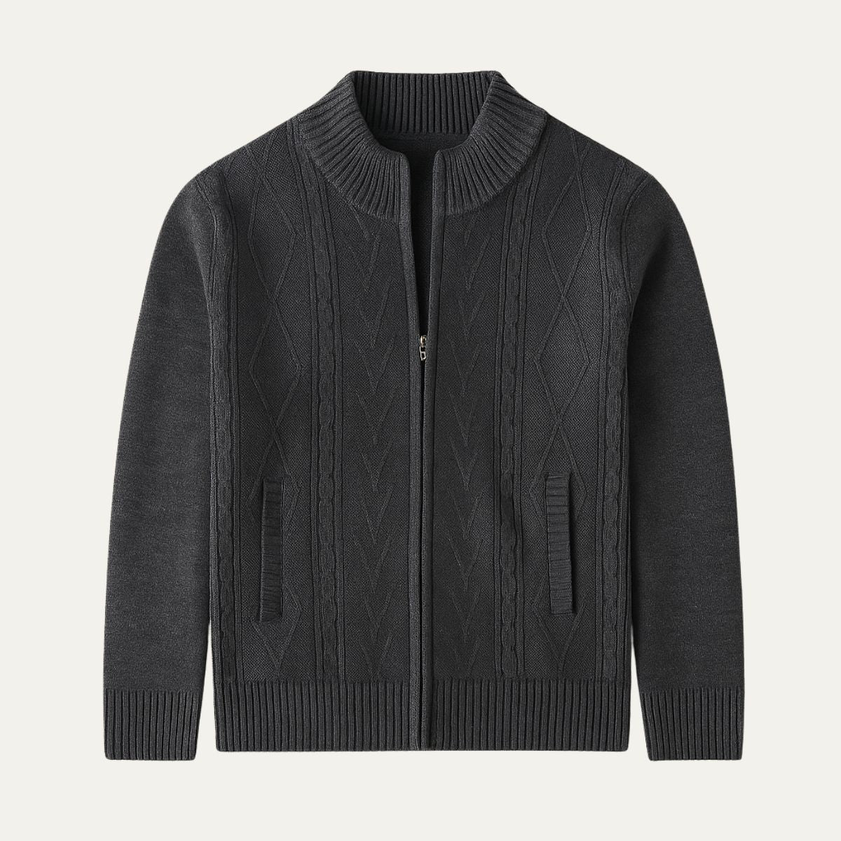 Traditional Mens Crew Neck Cardigan