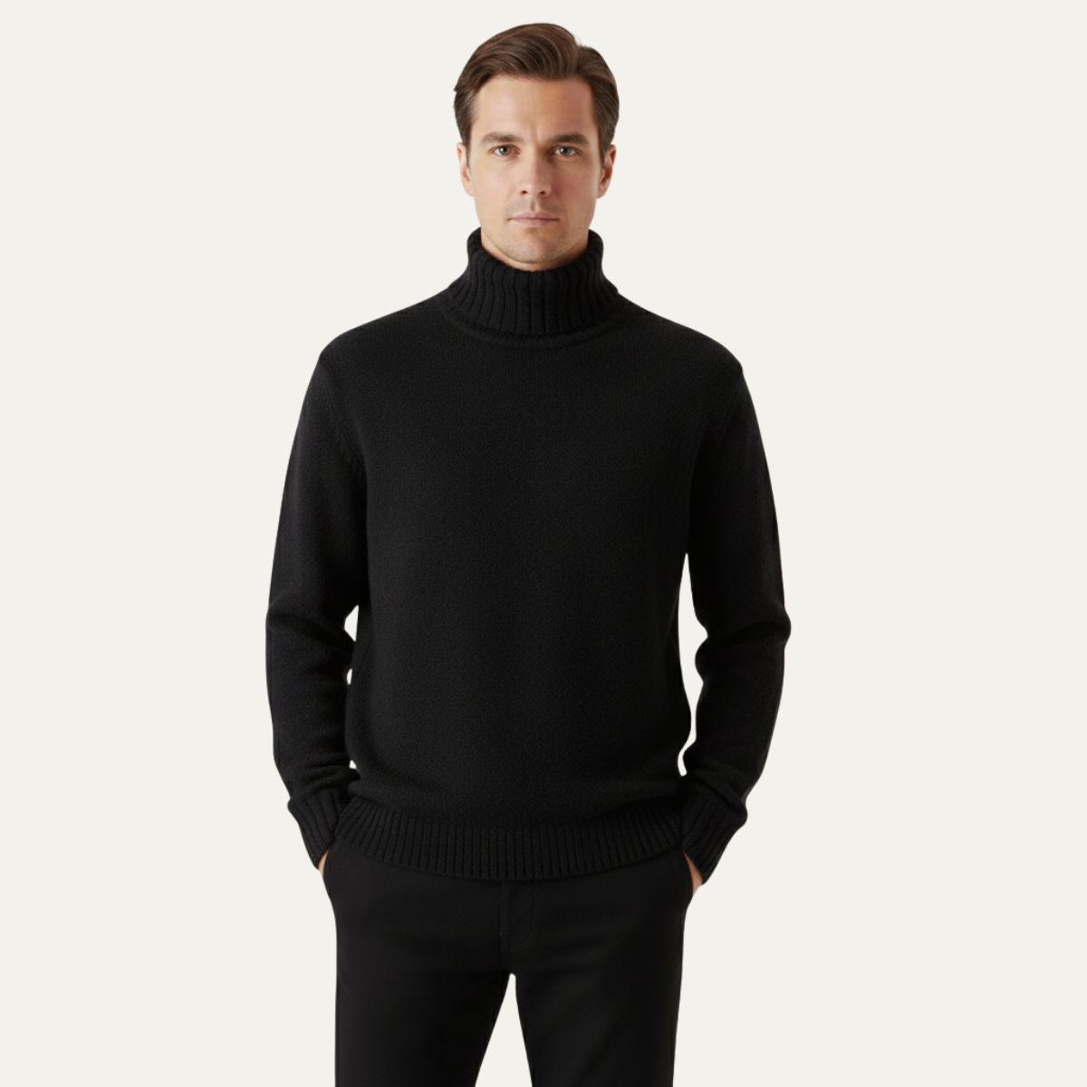 Cozy Men's Thick Crew Neck Winter Sweater