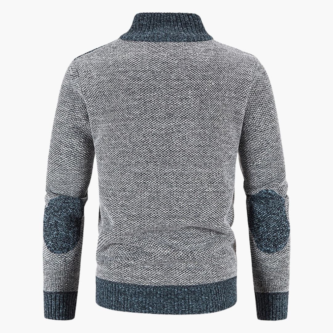 Men's Crew Neck Sweater with Fitted Sleeves
