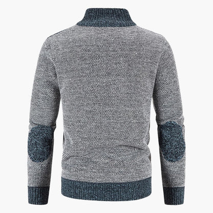 Men's Crew Neck Sweater with Fitted Sleeves