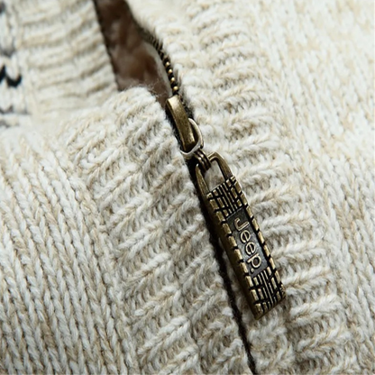 Warm Men's Fleece Hoodie Zip Jacket