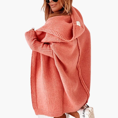 Cozy Women's Open Front Hooded Sweater