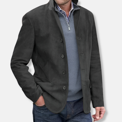 Classic Fit Mens Jacket Soft Button Coat