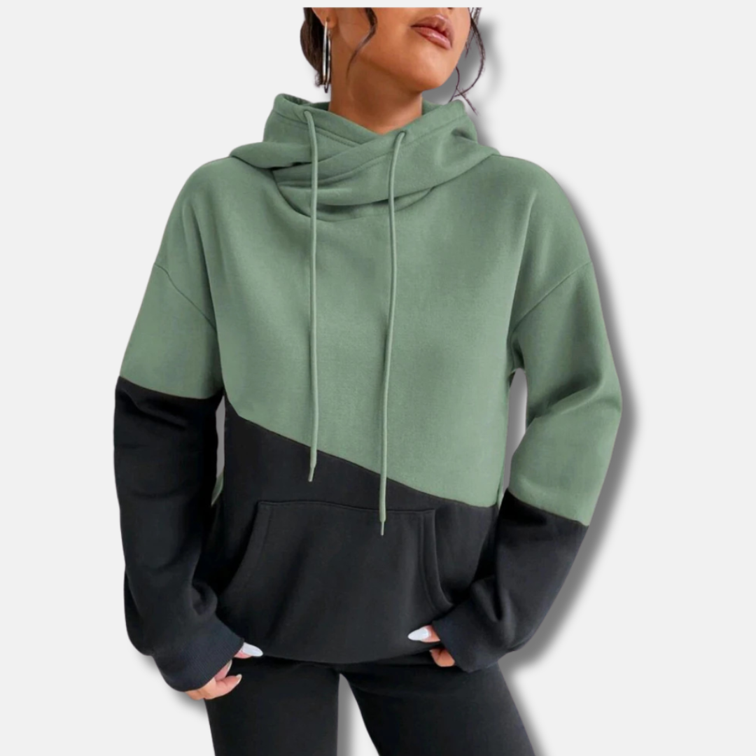 Comfy Colorblock Pullover Hoodie