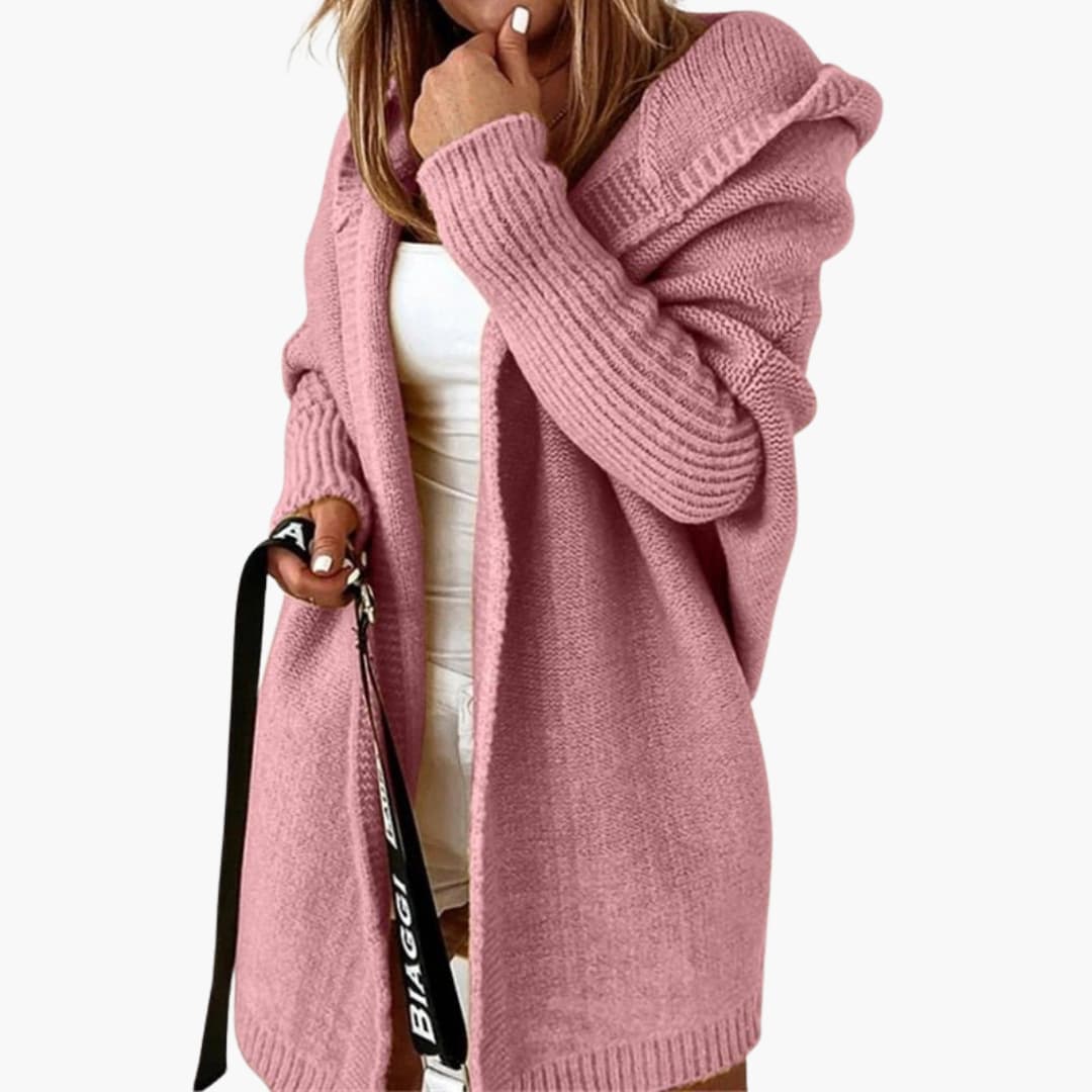 Cozy Women's Open Front Hooded Sweater