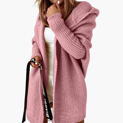 Cozy Women's Open Front Hooded Sweater