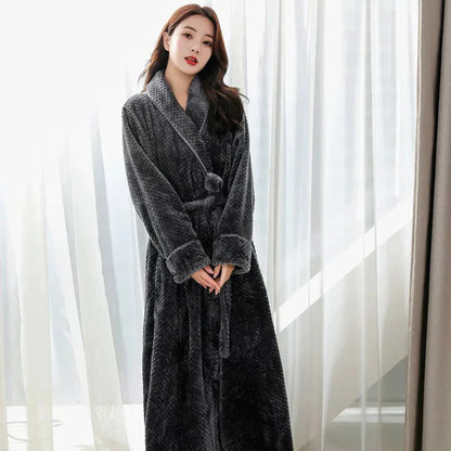 Soft Fleece Hooded Spa Robe