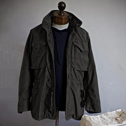 Rugged Military Style Parka Jacket