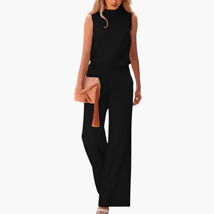 Chic Strapless Ladies Jumpsuit Wide Leg Design
