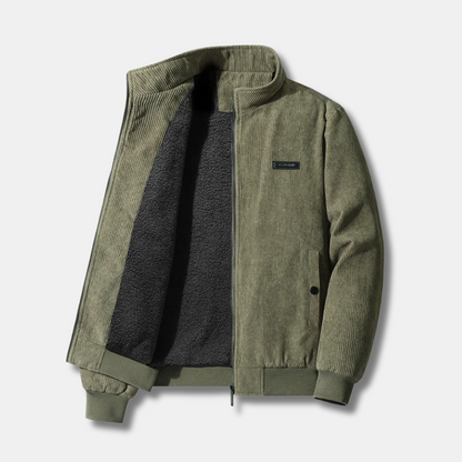 Fuzzy Sherpa Lined Corduroy Coat