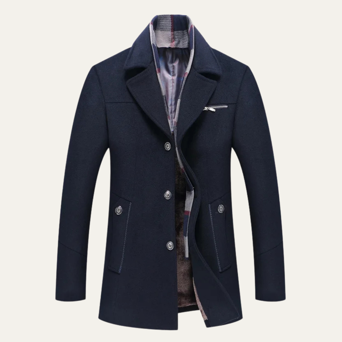 Classic Men's Wool Overcoat for Winter - Nocini