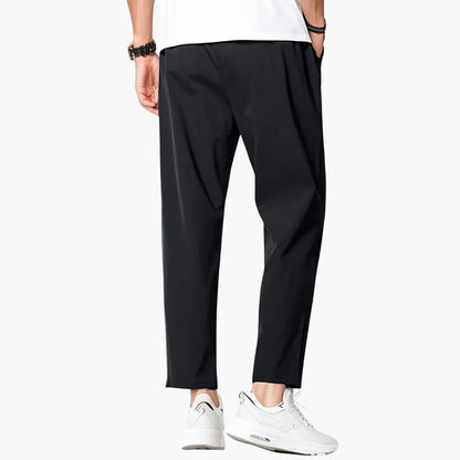 Men's Straight Leg Running Pants with Side Pockets