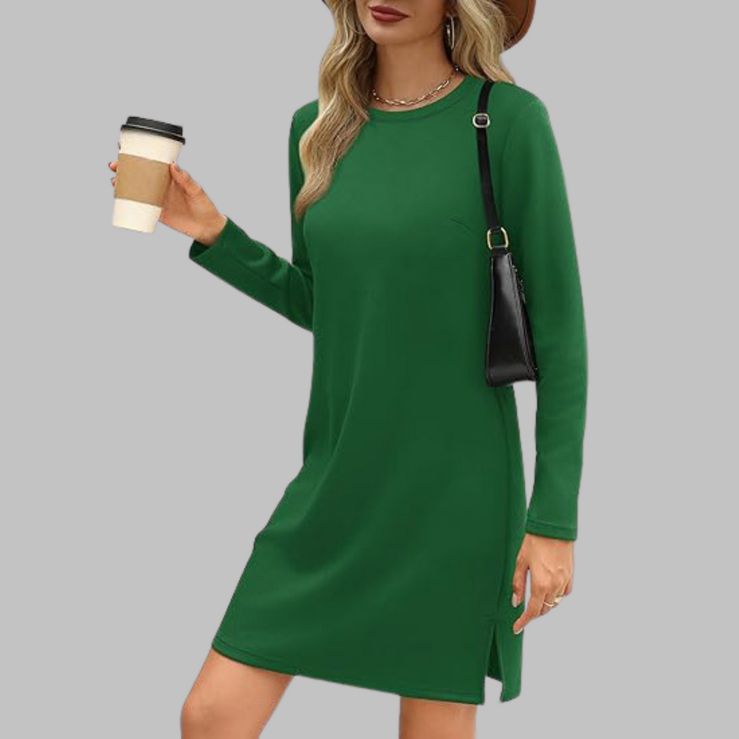 Relaxed Fit Casual Round Neck Dress