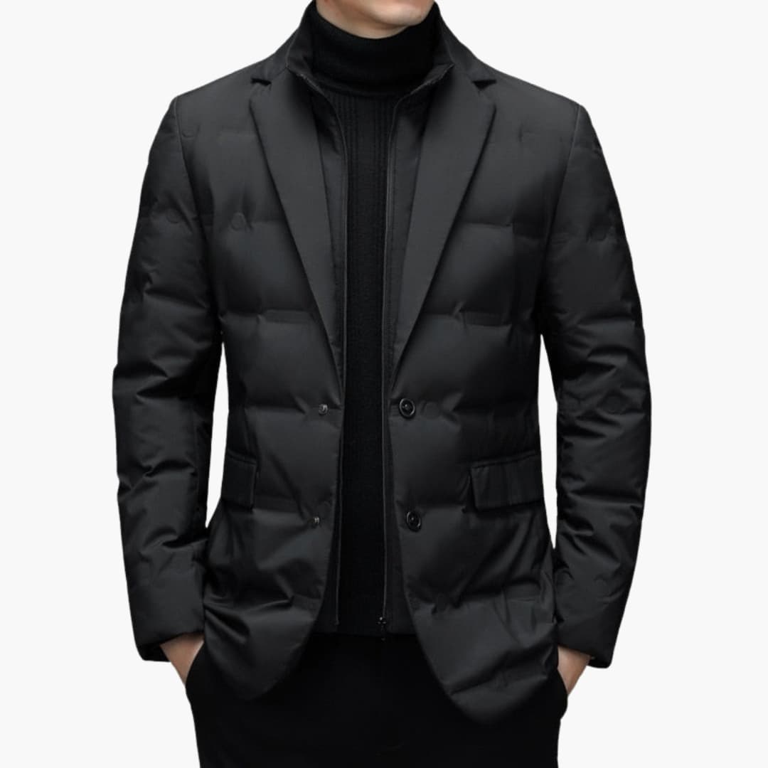 Classic Fit Men's Blazer Jacket with Button Front