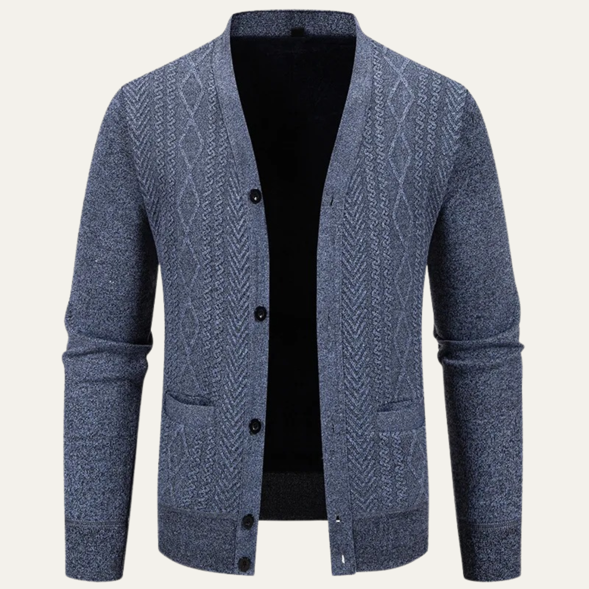 Men's Relaxed Fit V Neck Knit Cardigan Sweater